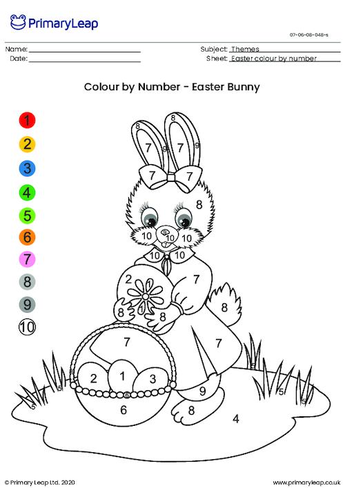 Colour By Number - Easter Bunny