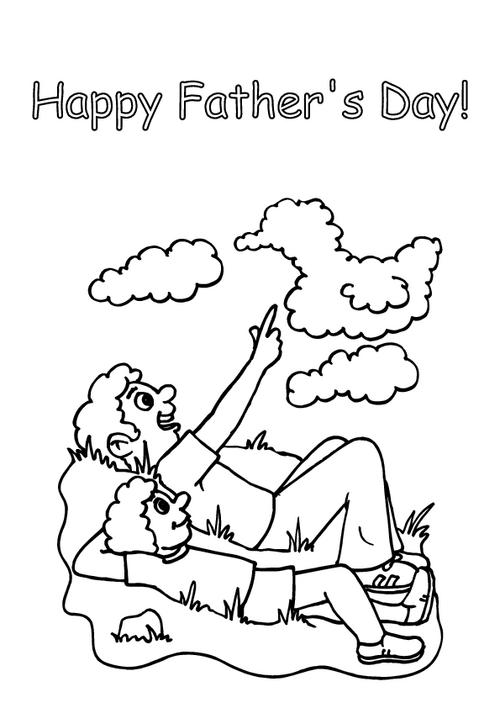 Father's day - Colouring page 4