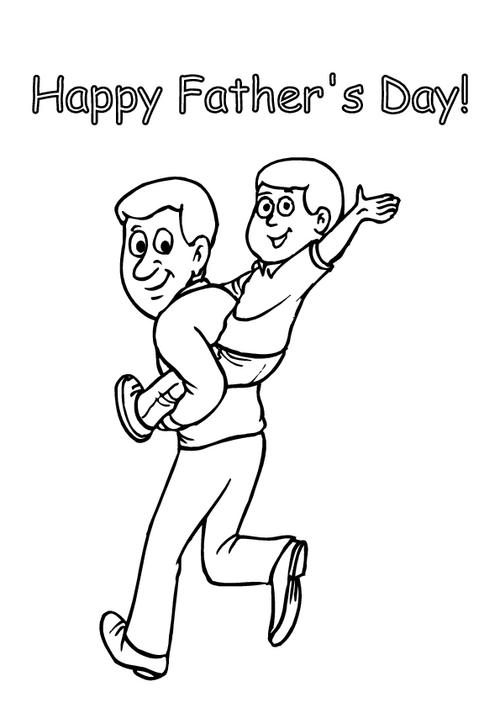 Father's day - Colouring page 8