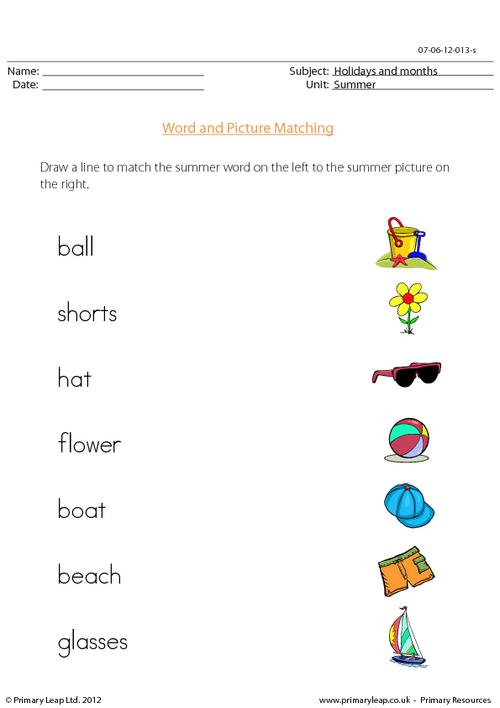 Word and picture matching