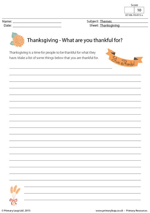 Thanksgiving - What Are You Thankful For?