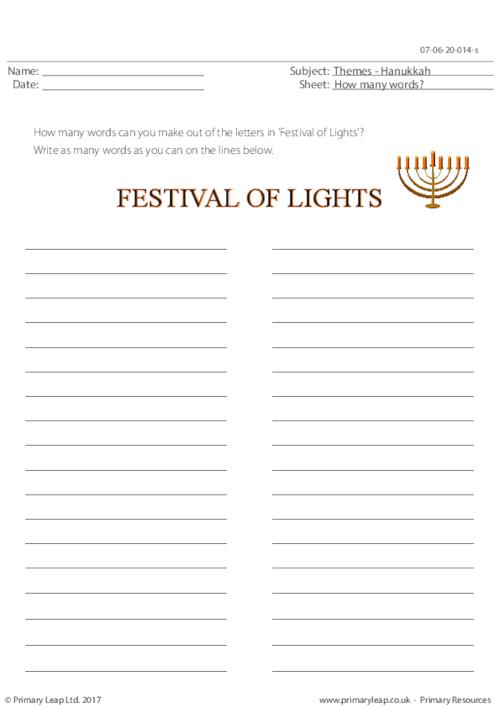 Festival of Lights - How Many Words?