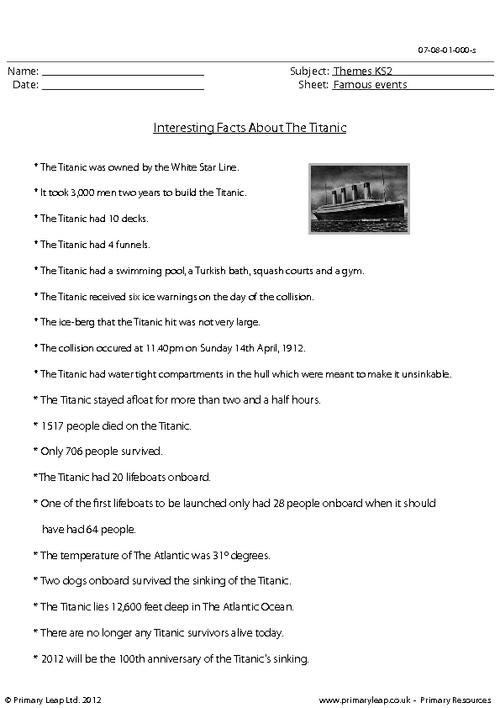Interesting Facts About The Titanic
