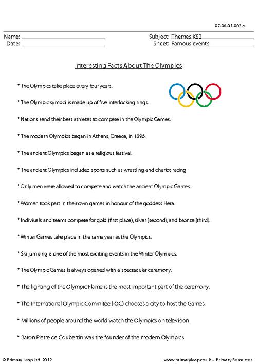 The Olympic Games - Fact sheet