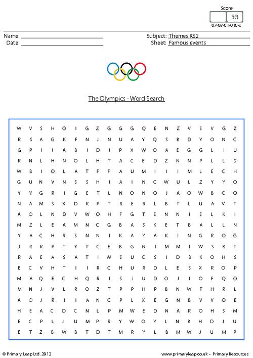 The Olympics - Word Search