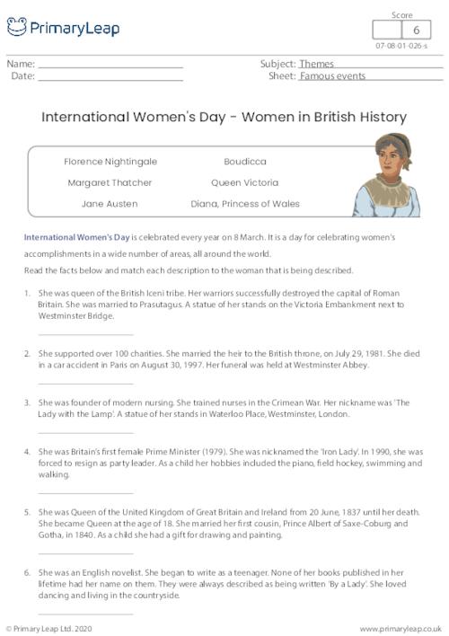 International Women's Day - Women in British History