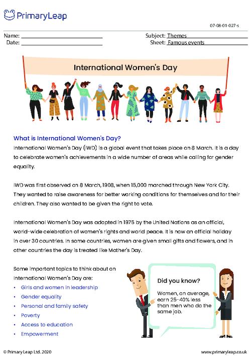 International Women's Day Fact Sheet