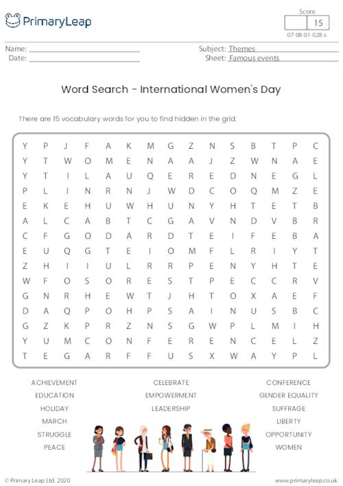 Word Search - International Women's Day