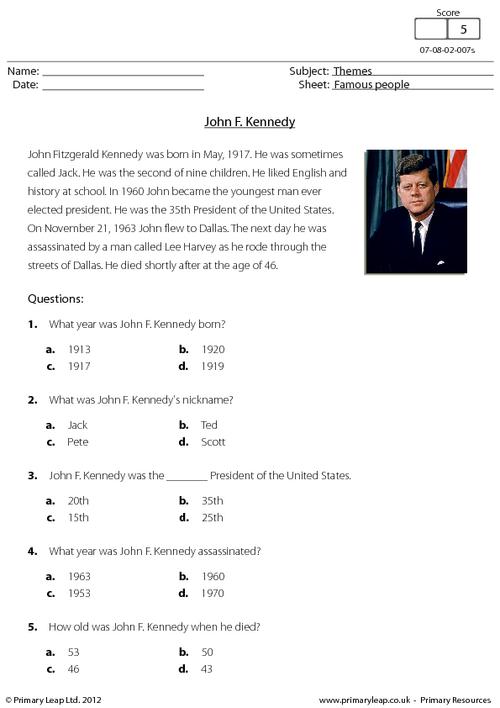 Comprehension - John F. Kennedy