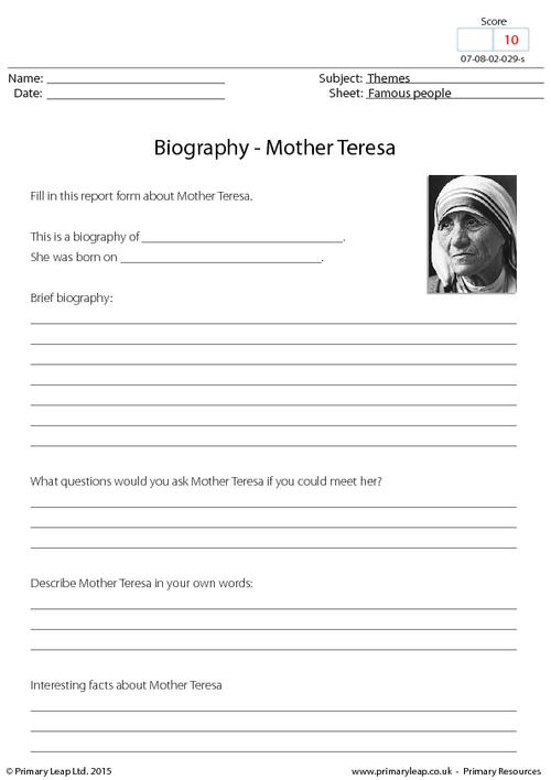 Biography - Mother Teresa