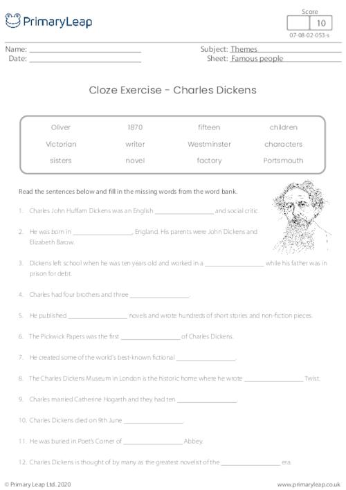Cloze Activity - Charles Dickens