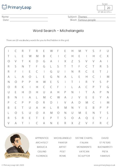 Word Search - Michelangelo