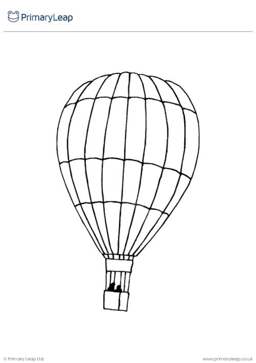 Colouring page - Air balloon