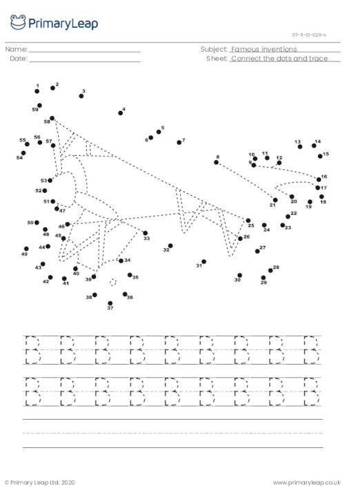 Biplane connect the dots and trace