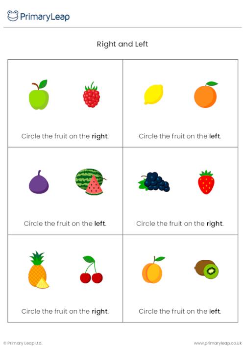 Left and Right Concept - Fruit
