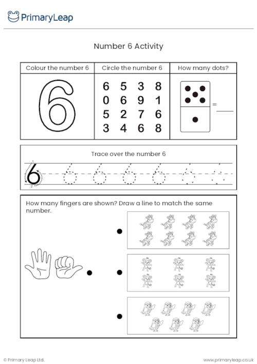 Number 6 Activity Sheet