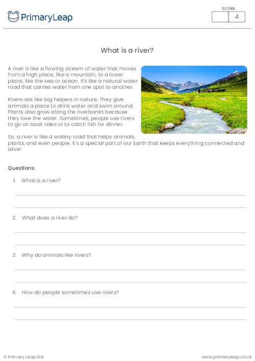 What is a River? Reading Comprehension Activity