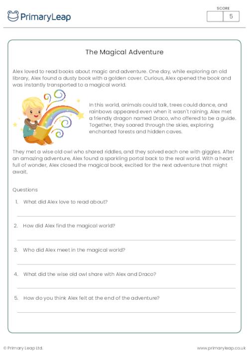 The Magical Adventure Reading Comprehension