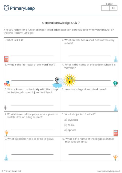 General-knowledge: Y1 General Knowledge Quiz 7