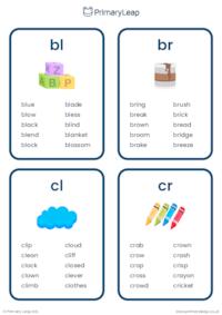Beginning blends with L and R - Information cards
