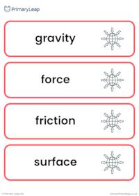 Y5 Forces vocabulary cards