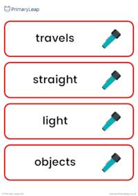 Y6 Light vocabulary cards