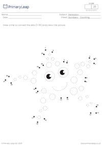 Connect the dots (1-25) - Starfish