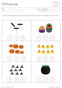Halloween count and colour - How many...? 1