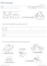 Alphabet tracing - Letter Mm