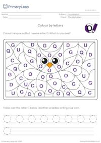 Colour by letters - Owl