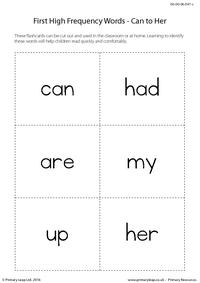 High Frequency Words - Can to Her