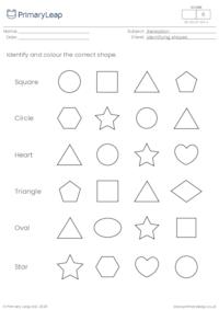 Identify and colour the correct shape