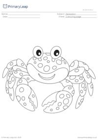 Colouring page - Crab