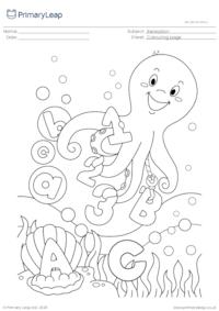 Colouring page - Octopus