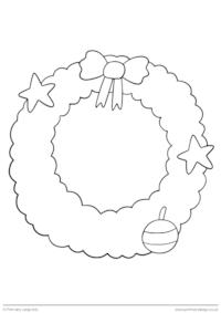 Christmas colouring page - Wreath