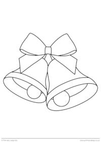 Christmas colouring page - Bells