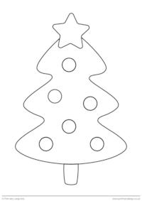 Christmas colouring page - Christmas tree