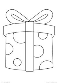 Christmas colouring page - Gift
