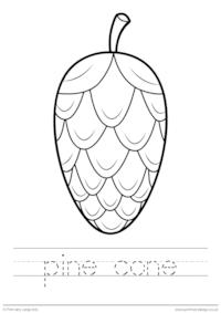 Christmas colouring page - Pine cone