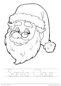 Christmas colouring page - Santa Claus
