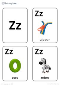 Z sound flashcards