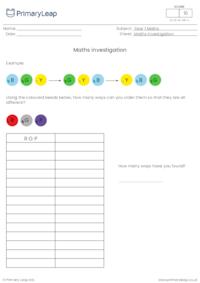 Maths investigation - How many combinations?