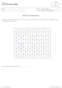Maths investigation - Making 10