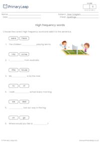 Read and write high frequency spelling words 3