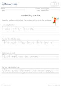 Handwriting sheet 3