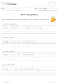 Handwriting sheet 11