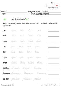 Word Patterns 1