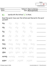 Word Patterns 9