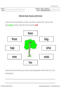 Words that rhyme with 'tree'