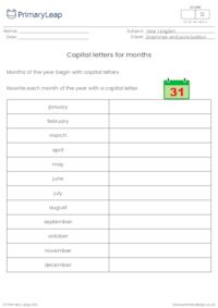 Capital letters for months